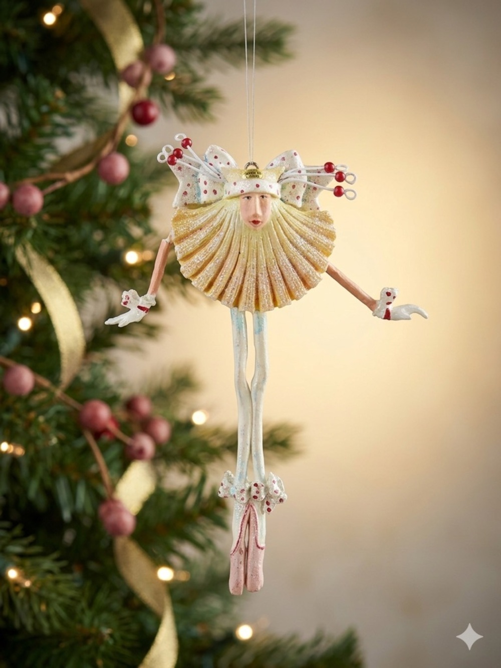 Patience Brewster Krinkles Mini Seashell Ballerina Ornament